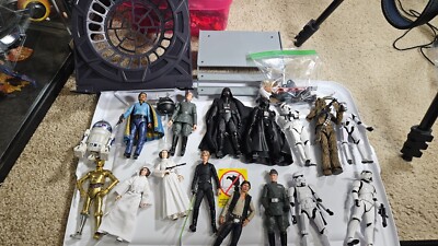 Star Wars SH Figuarts and Black Series Lot Vader Luke Leia Han Tarkin C-3PO R2D2