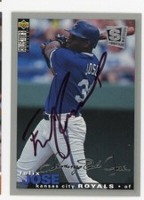 SIGNED BASEBALL CARD AUTO KANSAS CITY ROYALS 1994 UPPER DECK UD CC FELIX JOSE