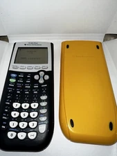 Texas Instruments TI-84 Plus Graphing Calculator Yellow Black With Cover (Read)
