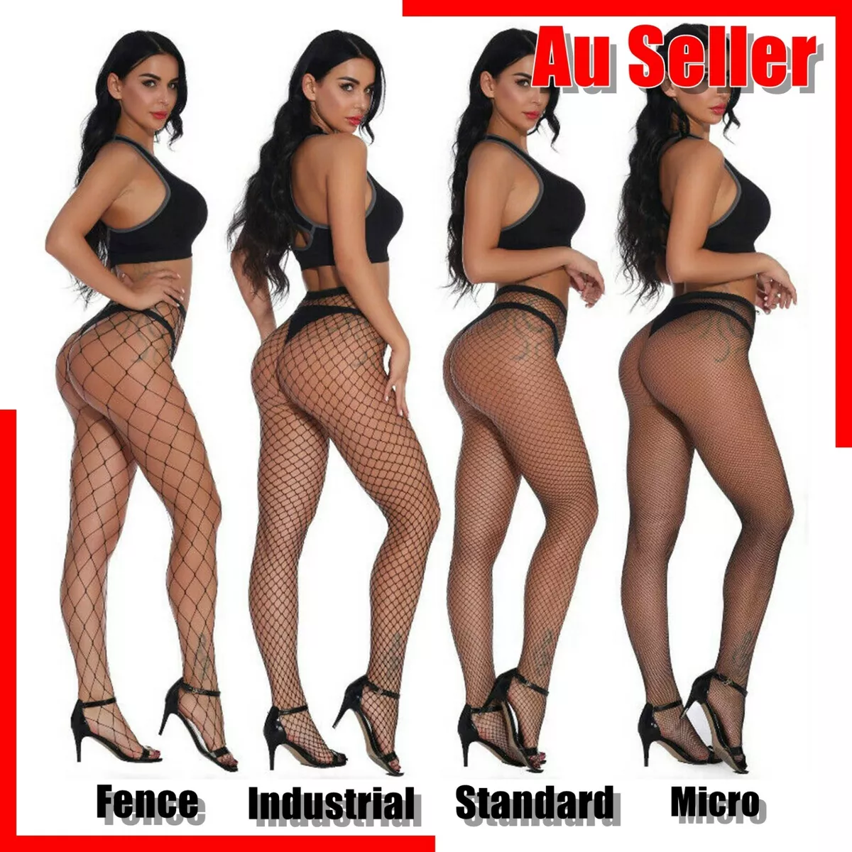 Sexy women top in fishnet stockings