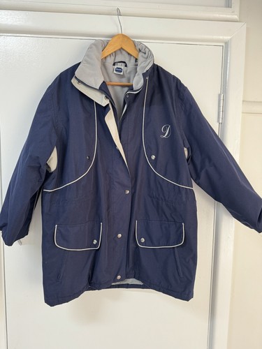 Dublin Navy Essential Fleece Lined Women’s Zip Up Rain Winter Anorak Jacket XL