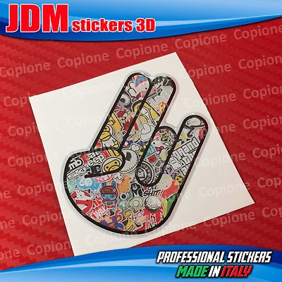 Fake Taxi Sticker I Love Sushi Shocker Hand Adesivi Per Auto JDM