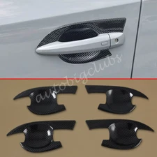 For Nissan Rogue 2021-2023 Carbon Fiber Door Bowl Cup Cover Trims Accessories