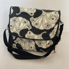 POTTERY BARN KIDS FANFARE CITY BAG BLACK AND WHITE DIAPER BAG MSRP 139.00