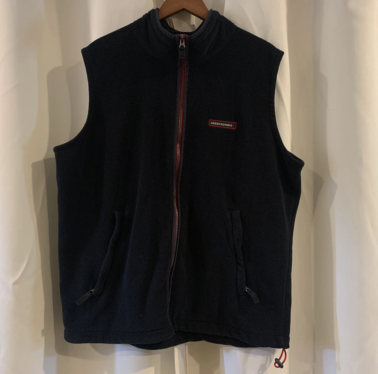 Vintage Abercrombie & Fitch Hiking Camping Fishing Fleece Vest Men XL