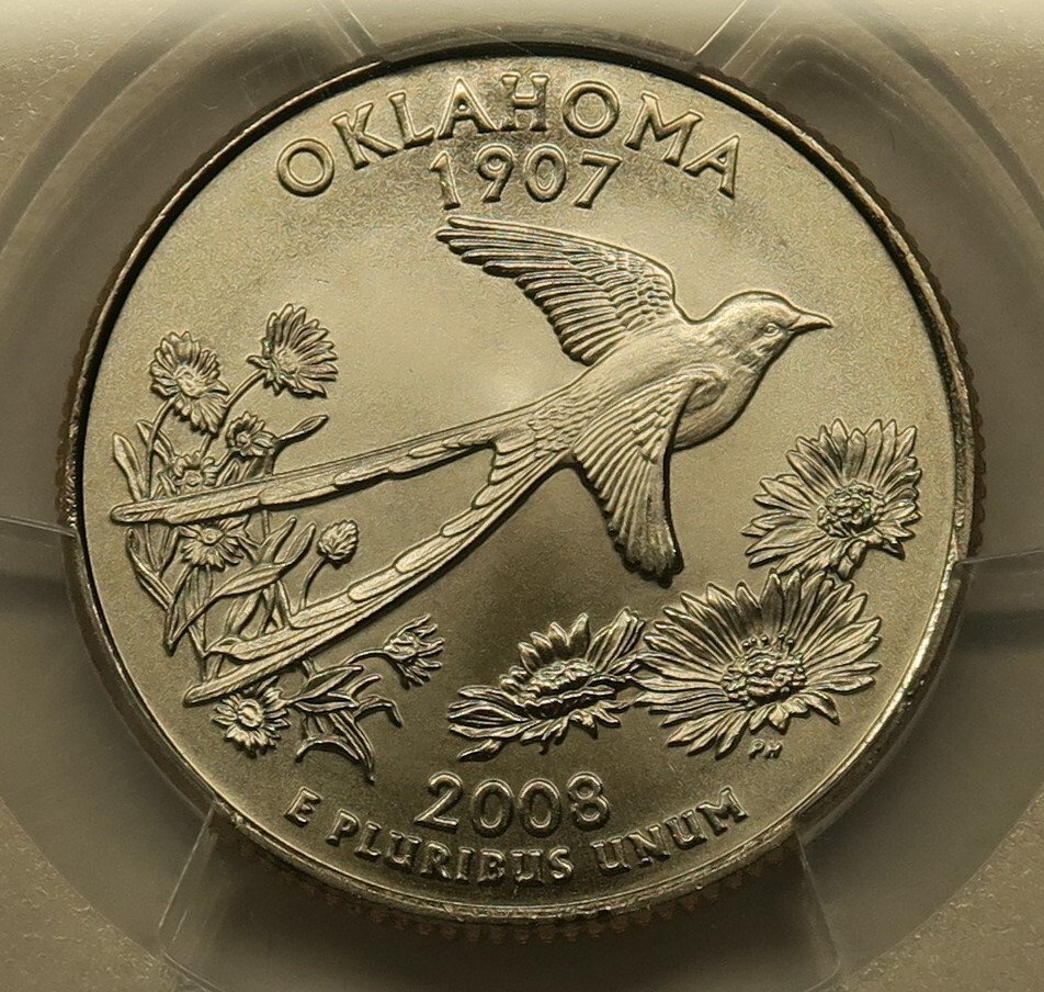 2008 P Oklahoma State Quarter PCGS SP69 Satin Finish | eBay