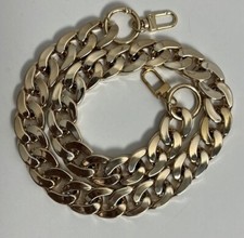 Acrylic shiny gold chain link bag strap