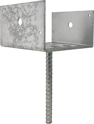 Nuvo Iron 6'' x 6'' Post Support Saddle Bracket Galvanized Steel DSG6MP4 ''OPENED''