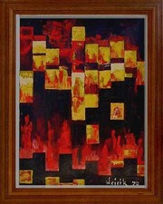 Polnische Malerin Krystyna Wojcik *1934, 1970,verzeichnet Moderne Kunst x 61-937