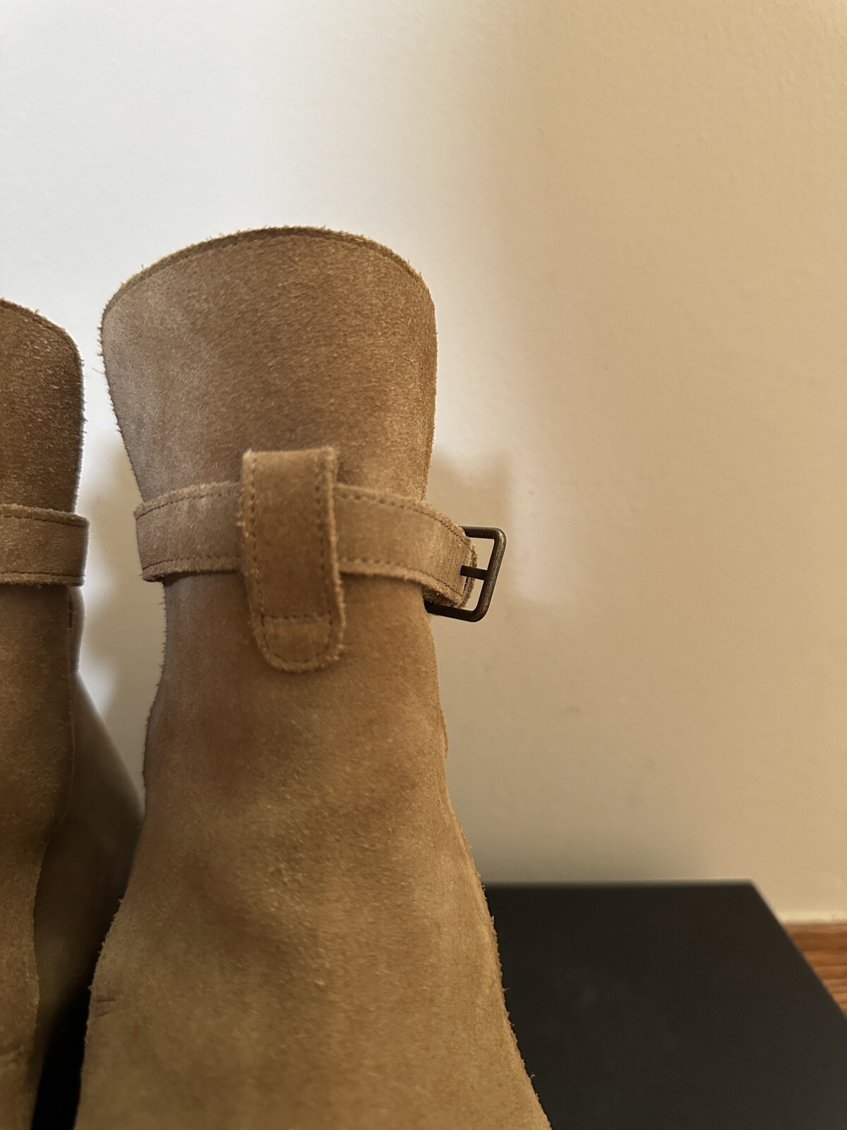 Stivali Saint Laurent Paris SLP Heide pelle scamosciata Wyatt Jodphur taglia EU 41 8 8 5 US