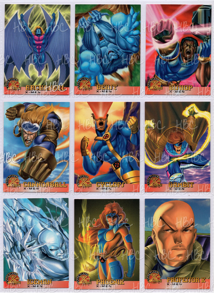 1996 FLEER X-MEN BASE CARD SINGLES PICK & COMPLETE YOUR SET