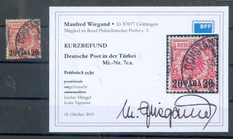 Turkey 7Ca Color Gest. BPP Finding 400EUR (E6817)