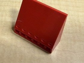 2x Lego #4228 Slope Brick 33 5x6x2  Inverted Red Classic Space 6989 Mega Core