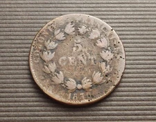 France French Colonies 1839 5 Centimes Louis Philippe VG CA685