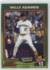 2024 Topps x Chris Berman Boomer's Baseball Green 4/75 Willy Adames #68 0nr3