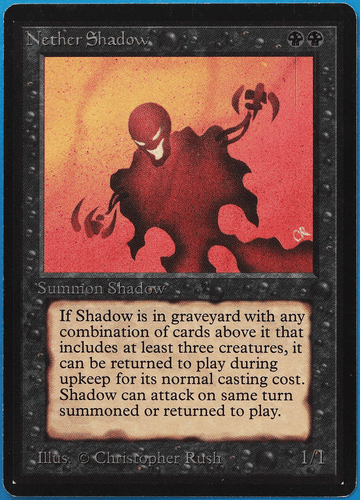 Nether Shadow Beta PLD Black Rare MAGIC THE GATHERING CARD (ID# 500769) ABUGames