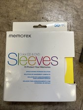 40 Pack MEMOREX CD DVD Colored PAPER CLEAR CENTER SLEEVES DISKS open box
