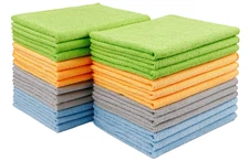 AIDEA Microfiber Cloths – 24-Pack 12"x16", Lint-Free, Soft & Absorbent Towels