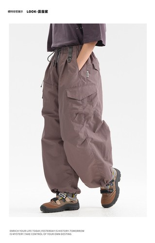 Mens Loose Cargo Pant Hunting Outdoor Big Size Elastic Waist Trousers New - Picture 16 of 31