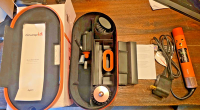 NEW OPEN BOX Dyson Airwrap i.d. HS08 Apricot Topaz Hair Styler Dryer Case Set