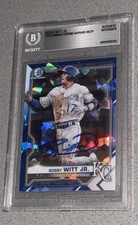 2021 Bowman Chrome Sapphire Bobby Witt Jr. RC Signed #BCO-1 Royals Auto BAS BGS