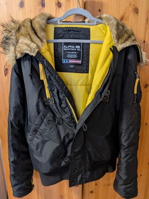 Alpha Industries Bomber Jacke Winter Herren  Größe L Large