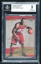 2003-04 Upper Deck Lebron's Diary LeBron James #LJ13 BGS 9 MINT 4vc
