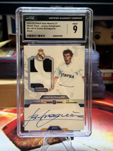 2024-25 DAKA Real Madrid CF -Jersey Auto Emilio Butragueno Silver /15 CGC 9
