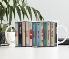 Billy Joel Albums Cassette Retro Collection Coffee Mug