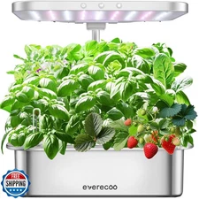 Stainless Steel Hydroponics Growing System Kits, Controlled Smart