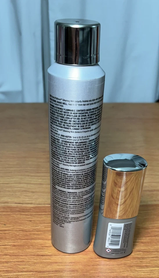 Conjunto Kenra Platinum: (1) Silkening Mist 5,3 oz + (1) Spray Seco por Sopro 1,7 fl oz NOVO - Imagem 2 de 2