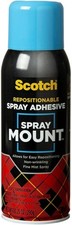 Scotch Spray Mount Repositionable Adhesive, 10.25 oz   Clear