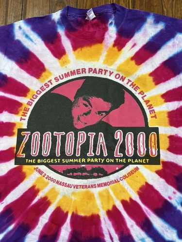 Z100 Zootopia Tie Dye Concert Shirt Band Tee Goo Goo Dol Vintage vintage concert t-shirt, vintage, single stitch, B+ condition
