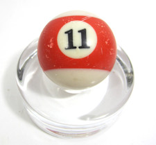 Vintage 2 1/4" Billiard Ball 11 Red Stripe Pool Replacement Lost Single