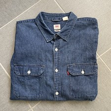 Levi's Men's Dark Denim Red Tag Button Down Shirt Relaxed Fit Sz XL