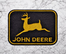 JOHN DEERE TRACTORS LOGO EMBROIDERED IRON ON PATCH 3"X2.25" FREE SHIP TRACKING