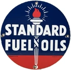 VINTAGE STANDARD GASOLINE PORCELAIN SIGN GAS STATION PUMP PLATE SERVICE FUEL OIL