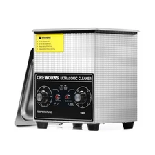 CREWORKS 2L Ultrasonic Cleaner with Heater & Timer, 60W 304 Stainle... Fast Ship