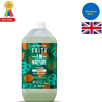 Umweltfreundliches 5L Nachfüller Bio Kokos Shampoo - Trockenes Haar natürlich mit Feuchtigkeit versorgen