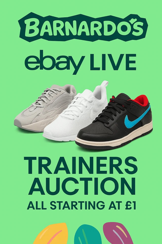 Trainers and Sneaker £1 Starting Auctions Fashion Barnardo's Charity