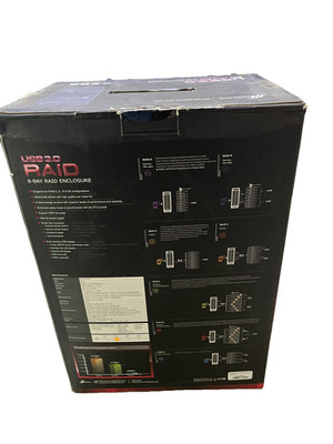MEDIASONIC PROBOX H82-SU3S2 8-BAY 3.5'' HARD DRIVE ENCLOSURE RAID USB3/ESATA
