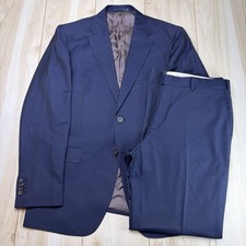 Suitsupply ZIGNONE Super 110s Wool Navy Blue Napoli Suit Mens 44L 38x33