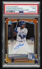 2025 Bowman Chrome Prospect Gold Refractor 15/50 Jhonayker Ugarte PSA 9 Auto sc8