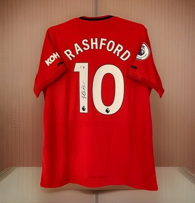 Marcus Rashford Signed Autographed MU 2019/20 Home Jersey Shirt with Beckett COA