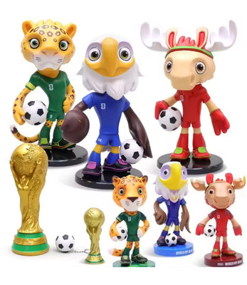 2026 Football Mascot Figurine Jaguar Moose Bald Eagle Trophy Gift Decor - B