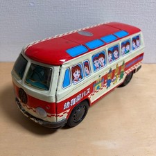 Vintage Japanese Tin Toy Ichiko Kindergarten Bus Wagen Vehicle Collector Model