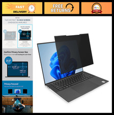 14" Magnetic Laptop Privacy Screen Filter - Removable Anti-Glare, Blue Ray Reduc