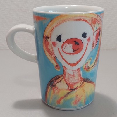 KAHLA Kaffeebecher The Sand Collection Clown Optimist Marianne Aulie - Hellblau