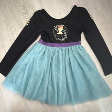 Disney Frozen II Girls 4T Black Long Sleeve Tutu Dance Dress Polyester