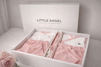 Little Angel 3-6M Gift Set   Soft Pink Baby Clothing Set with Keepsake Box